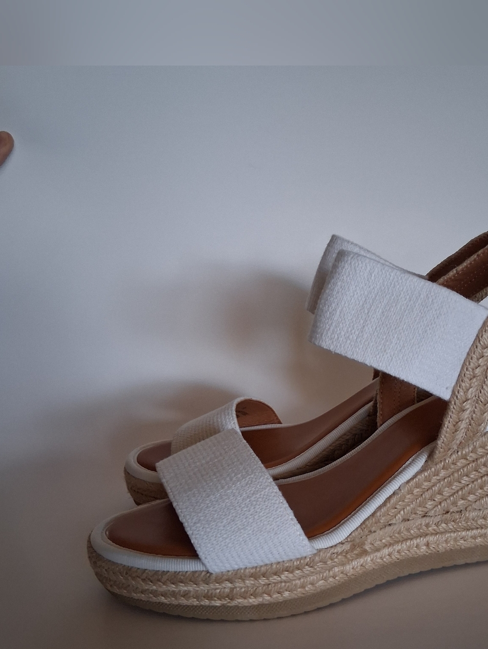 MIA Cream Canvas Espadrille Slingback Sandals - Picture 2 of 11